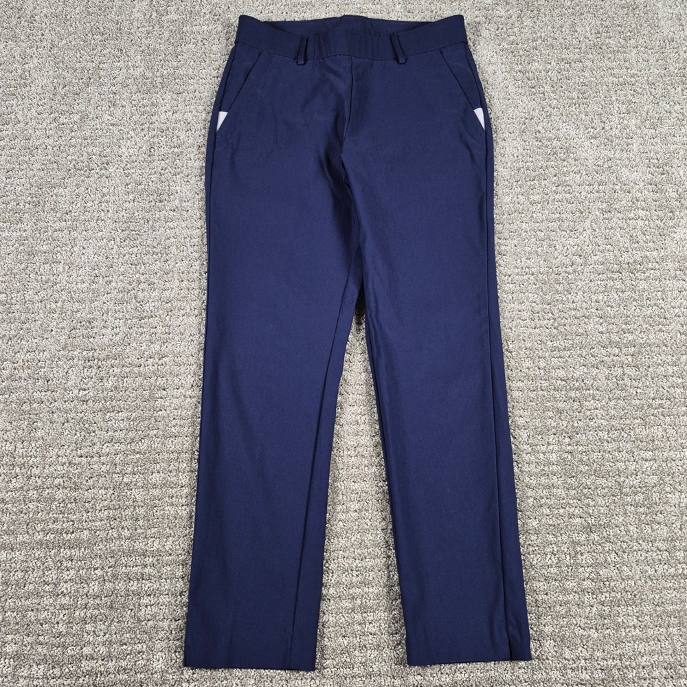 KJUS Golf Pants Womens M Navy Blue Ikala 7/8 Treggings Slim Fit LG20-B01